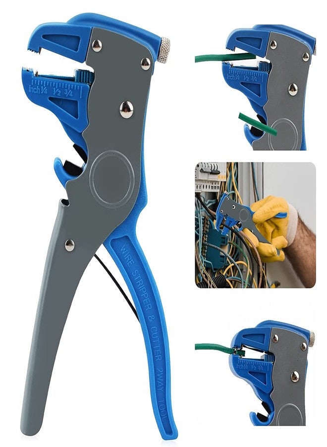 Megika Self Adjusting Cable Wire Insulation Stripper Cutter Automatic Tool - Heavy Duty | Work for Cable 0.2 MM to 6 MM | MT-02DX (Multicolor) - Image 1